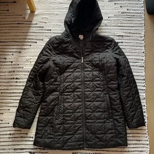 Laundry By Shelli Segal Black Quilted Puffer Jacket with Hood
